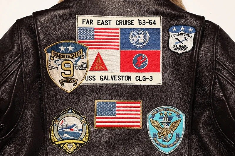 Кожаная куртка-бомбер Top Gun Maverick — изображение 11