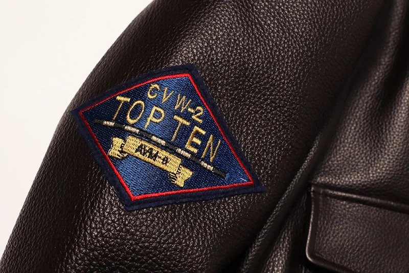 Кожаная куртка-бомбер Top Gun Maverick — изображение 9