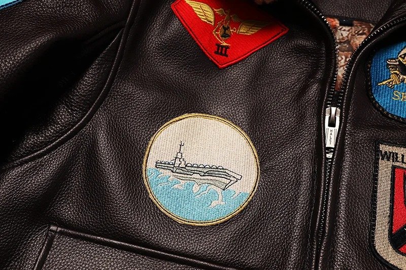 Кожаная куртка-бомбер Top Gun Maverick — изображение 8