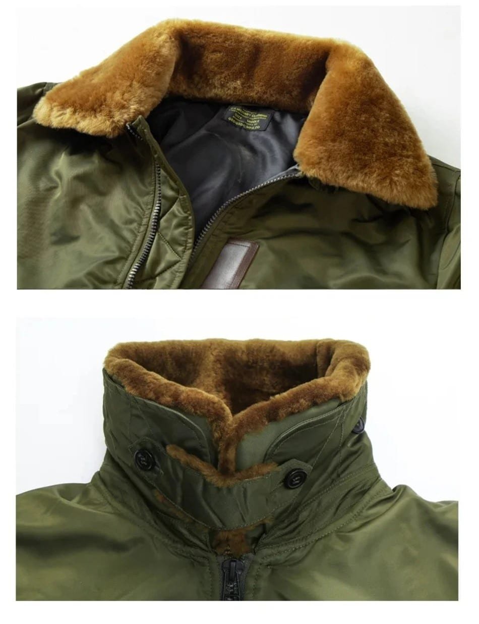 Vintage B15 Bomber Flight Jacket Men Navy Blue|Olive Green