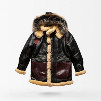 Мужская лётная куртка b3 из натуральной овчины