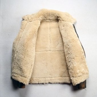 mens retro d3 leather bomber jacket