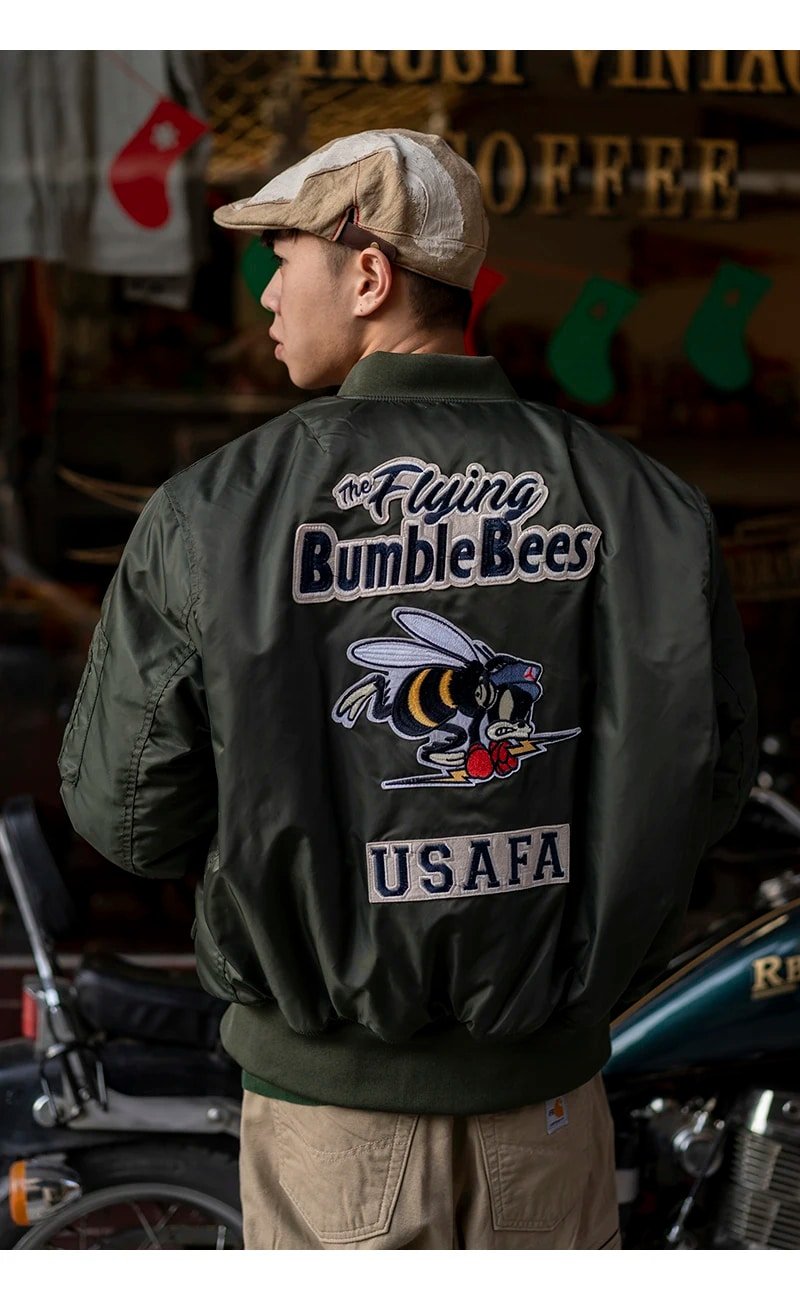 usafa ww2 flight bomber jacket men