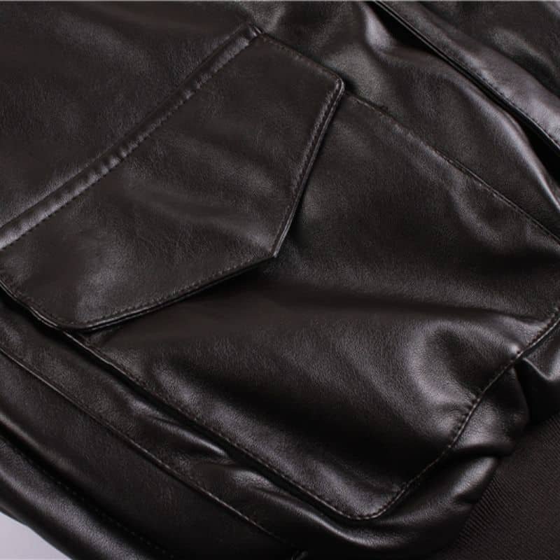 vintage a2 leather flight jacket Black|Brown