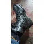 Тактические ботинки с боковой молнией и защитным носком, чёрные photo review