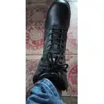 Тактические ботинки с боковой молнией и защитным носком, чёрные photo review