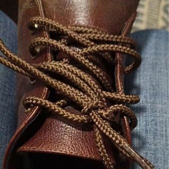 Brown laces for combat boots