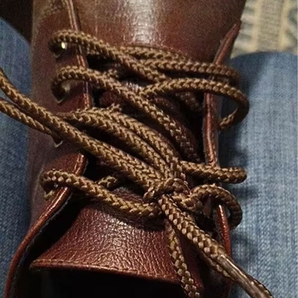 Brown laces for combat boots
