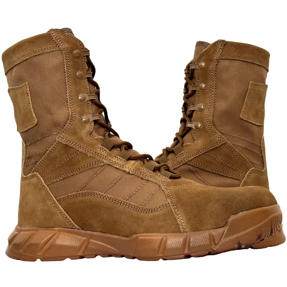 Coyote Brown zip combat boots