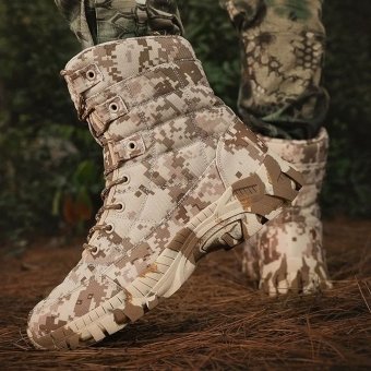 Desert digital camouflage lightweight boots