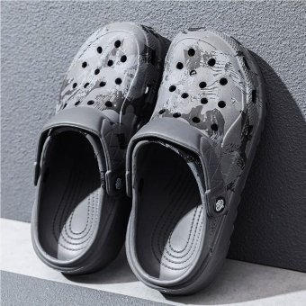 Grey camo tactical crocs