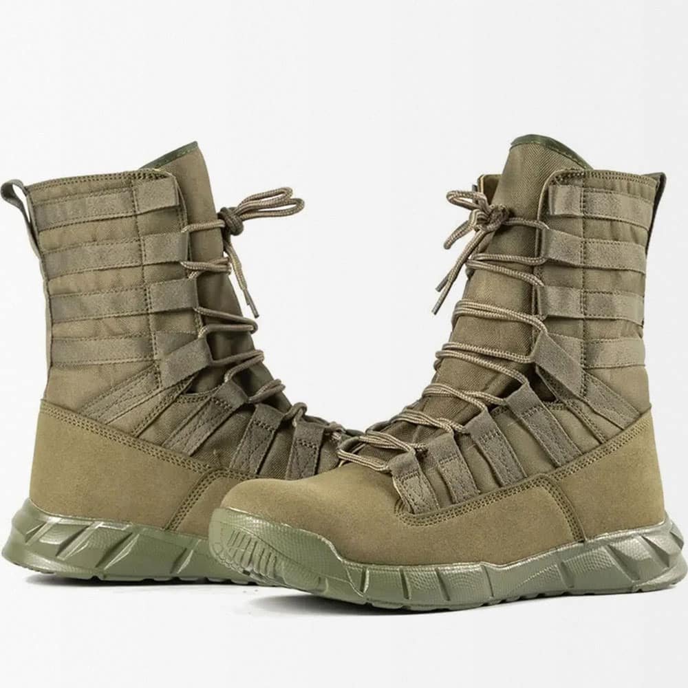 Lightweight Training Boots Faux Suede Army green
