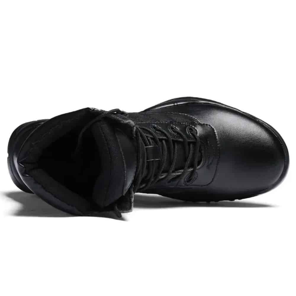 Lightweight black tactical boots