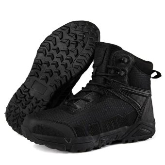 Mid height tactical hiking boots Black