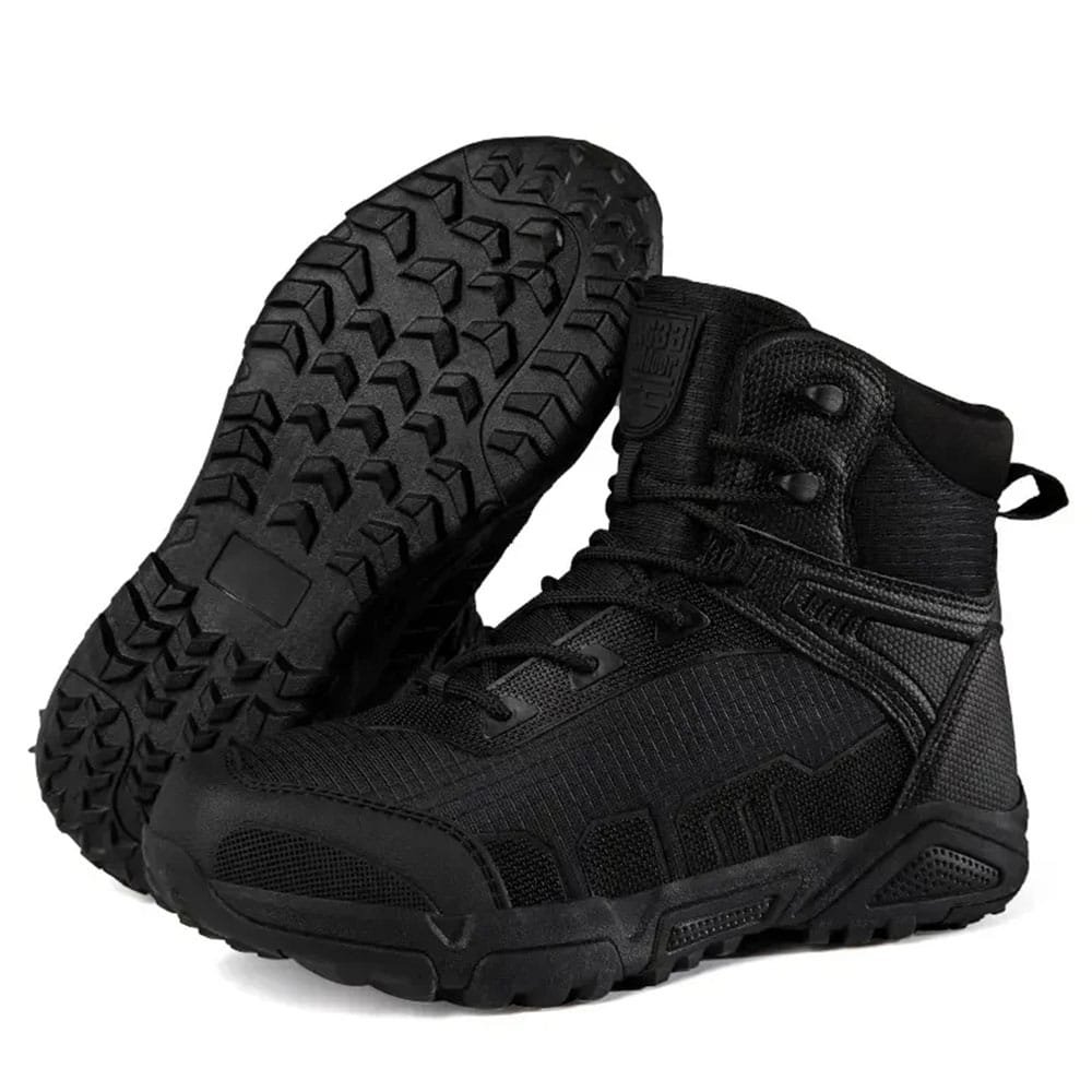 Mid height tactical hiking boots Black