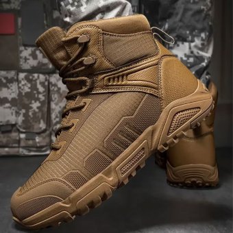 Mid height tactical hiking boots Coyote Brown