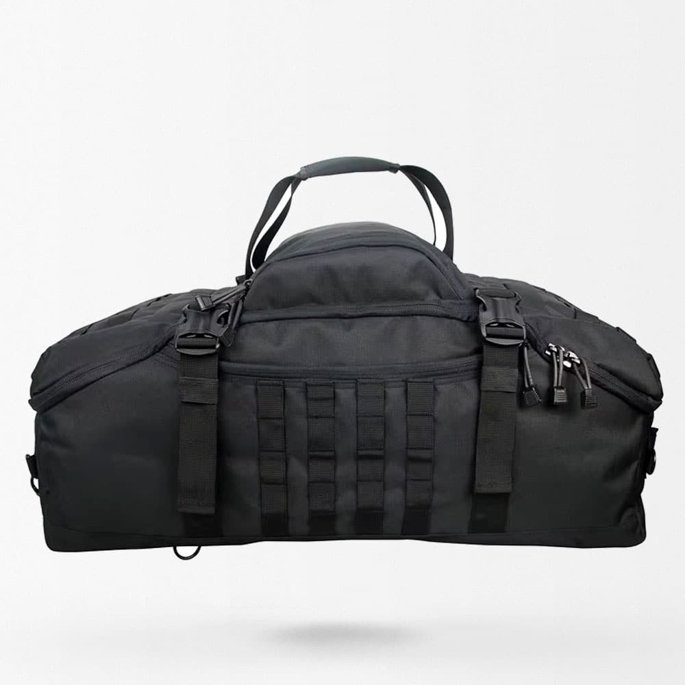 Military black duffle bag