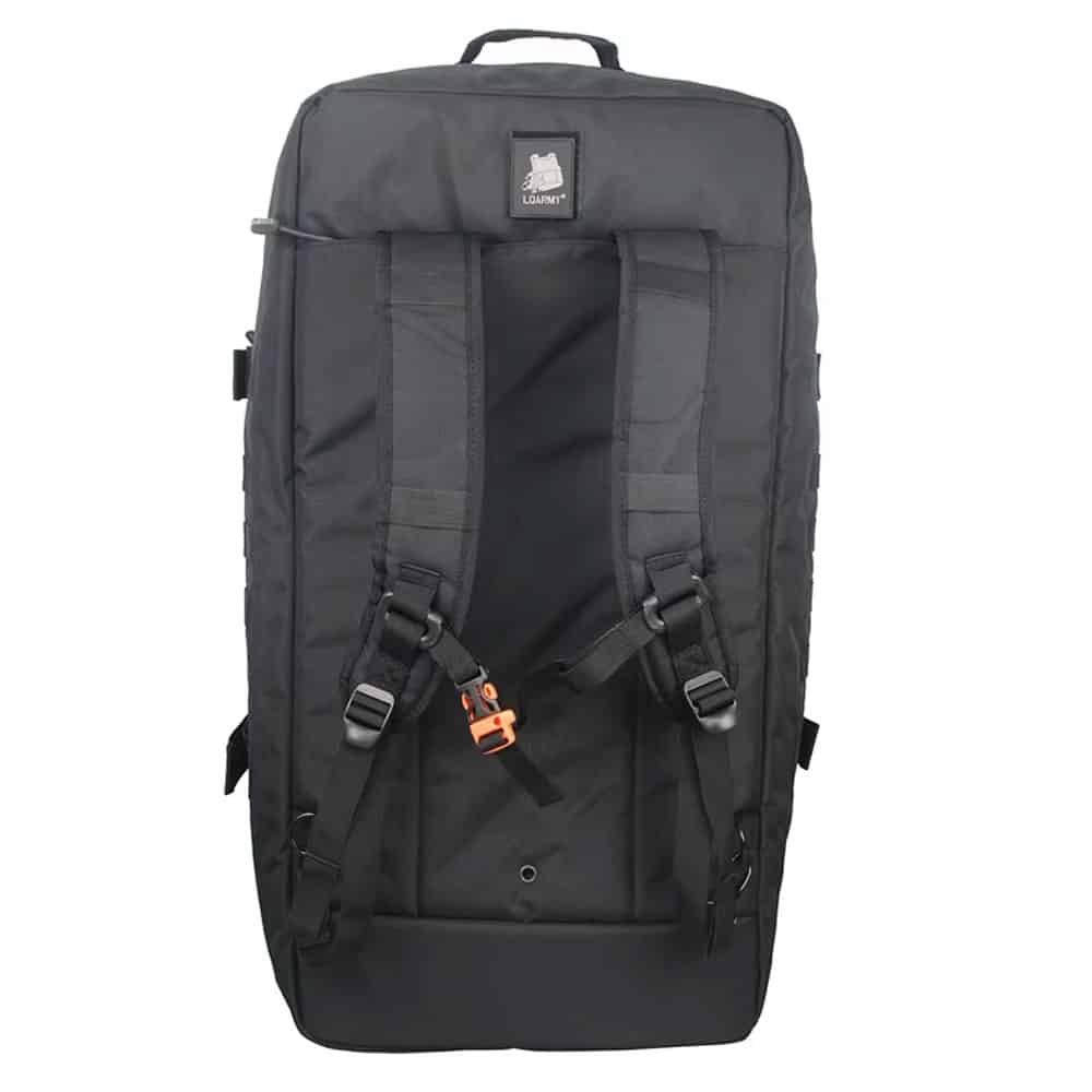 Military black duffle bag