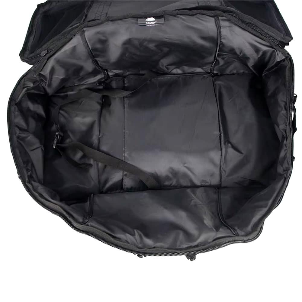 Military black duffle bag