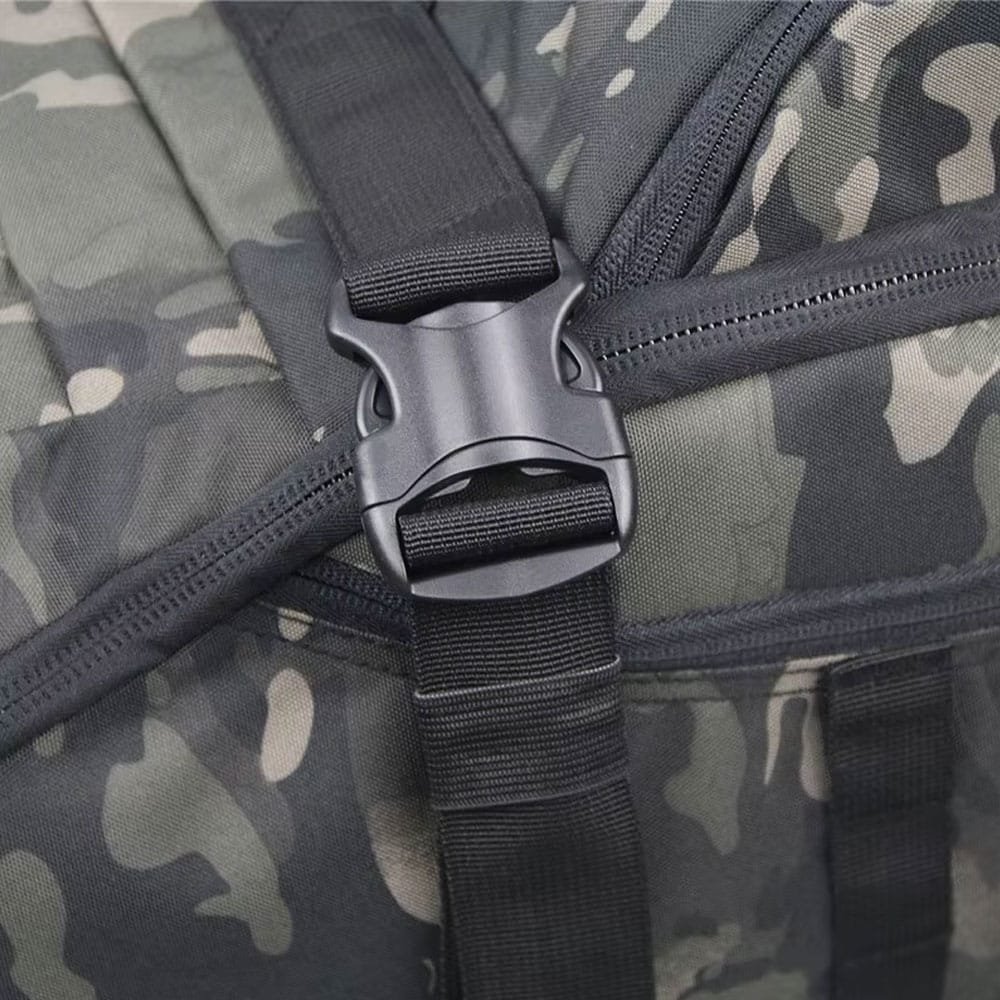 Multicam black military duffle bag