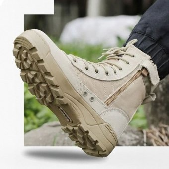 Side zip tactical boots Desert Tan