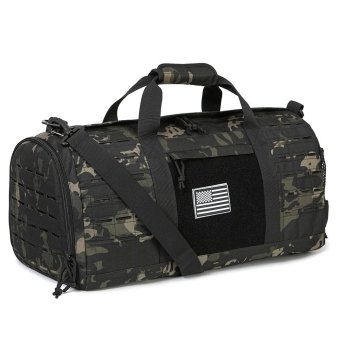 Small tactical duffle bag Laser cut Molle Black Multicam