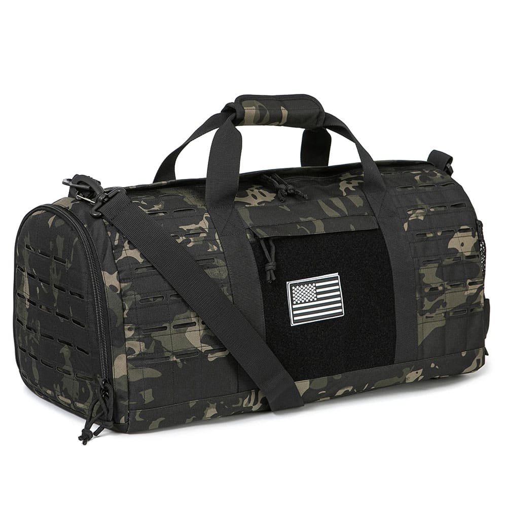 Small tactical duffle bag Laser cut Molle Black Multicam