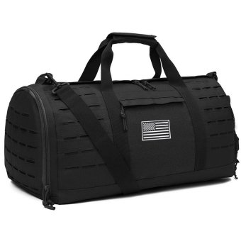 Small tactical duffle bag Laser cut Molle Black