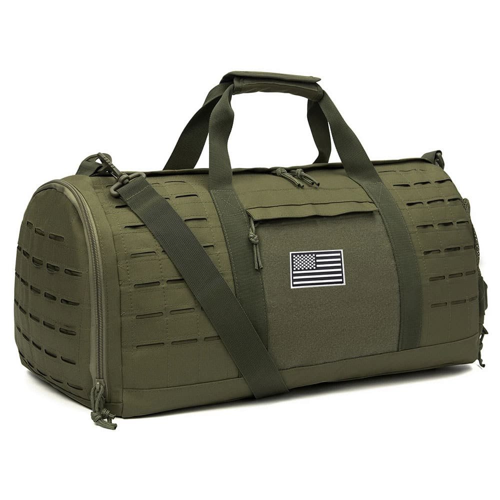 Small tactical duffle bag Laser cut Molle OD Green