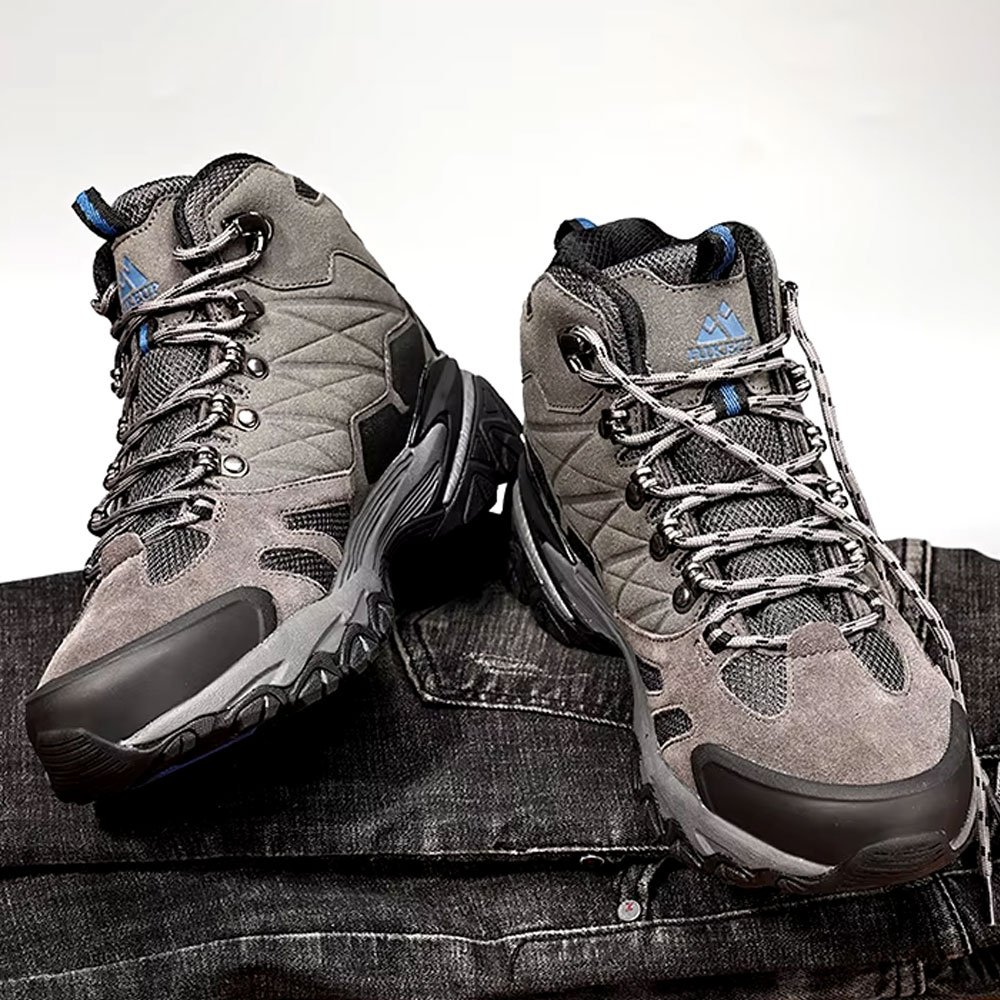 Suede Rainproof Hiking Boots Grey