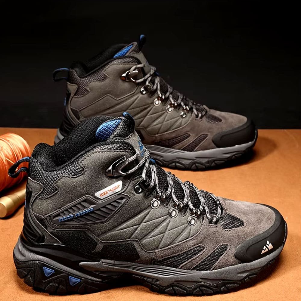 Suede Rainproof Hiking Boots Grey