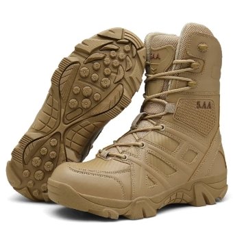 Synthetic leather combat boots Desert Tan