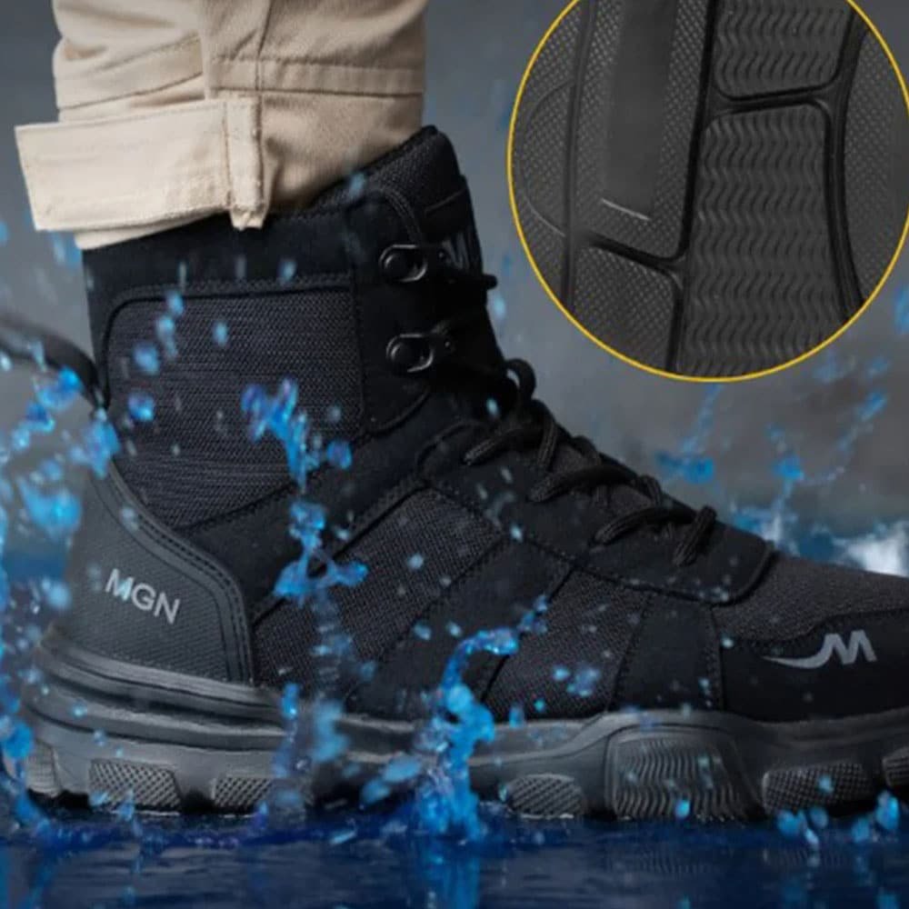 Tactical steel toe work boots Black