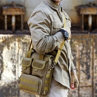 Tactical vertical messenger bag