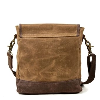Vintage Leather military style messenger bag