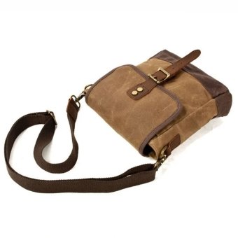 Vintage Leather military style messenger bag