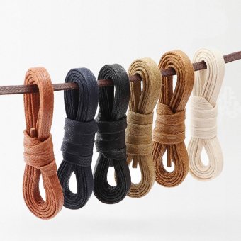 Waxed flat laces for boots (x2)