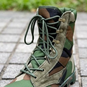 Camouflage combat boots Woodland