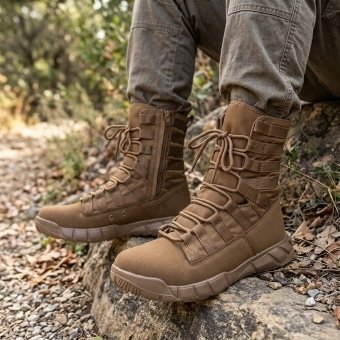Lightweight Training Boots Faux Suede Coyote Brown