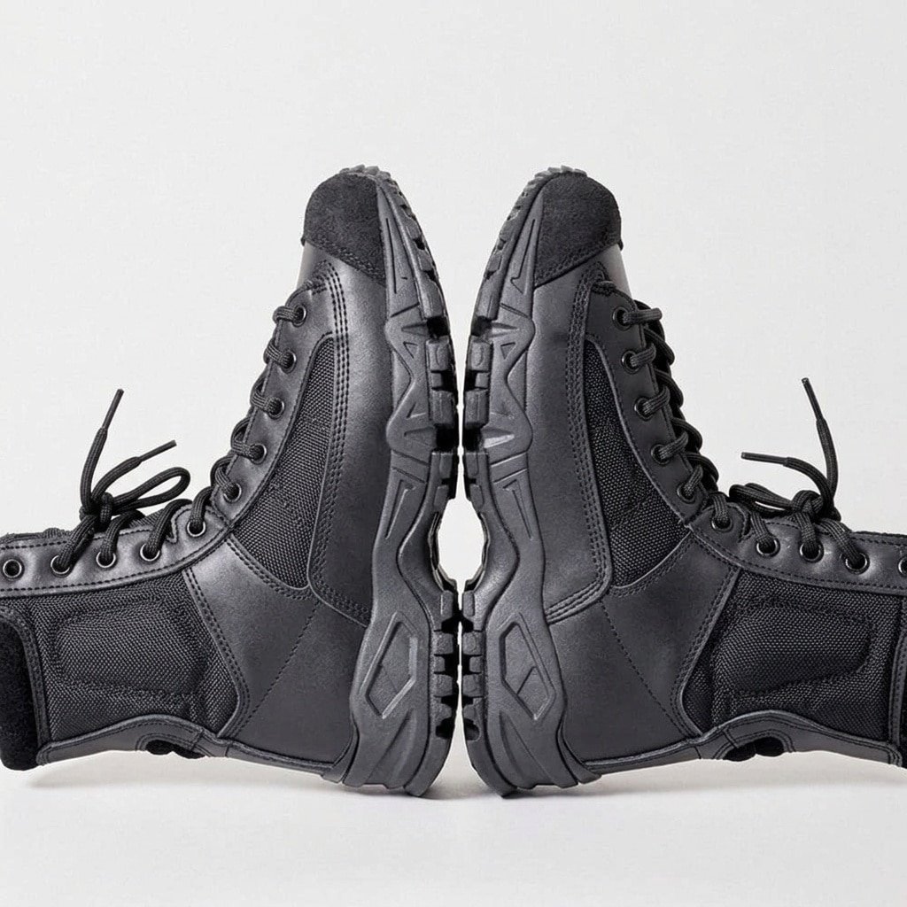 Military lace up boots Black