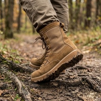 Suede military boots – Coyote Brown