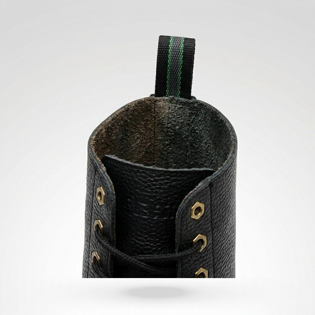 Vintage combat boots black leather