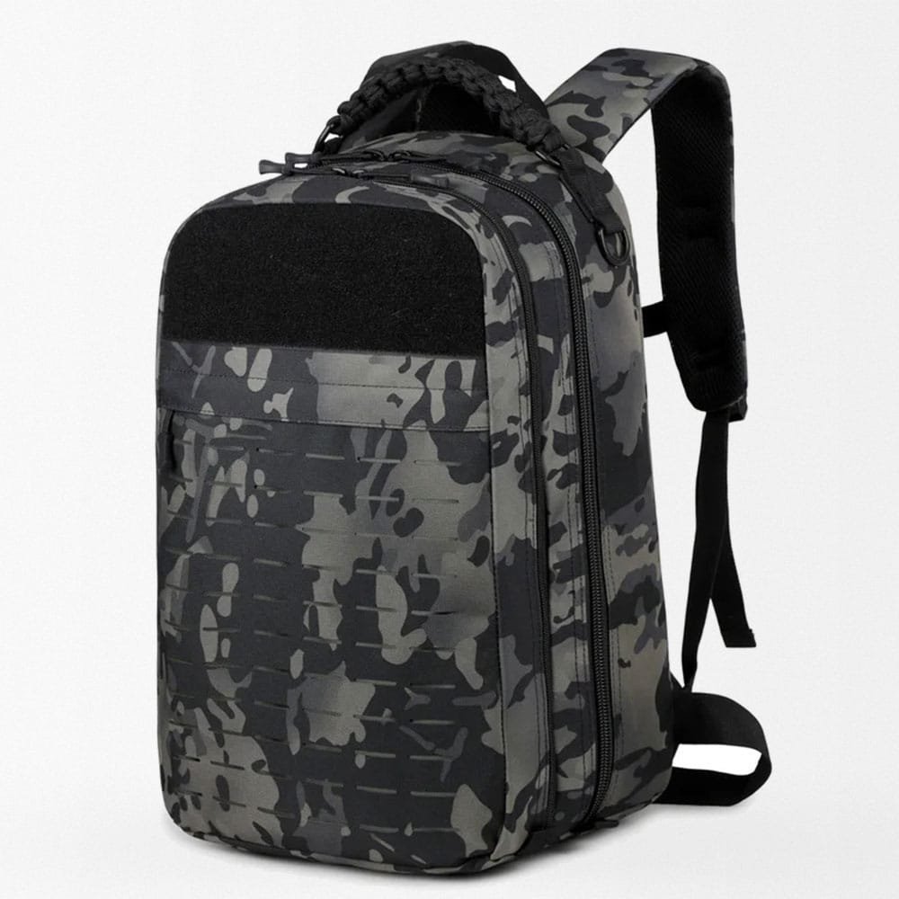 Laser cut molle backpack Multicam Black