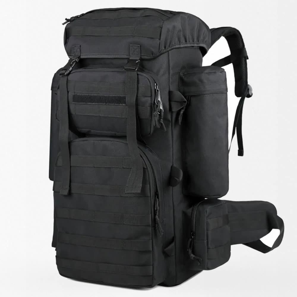 Military hiking backpack Black