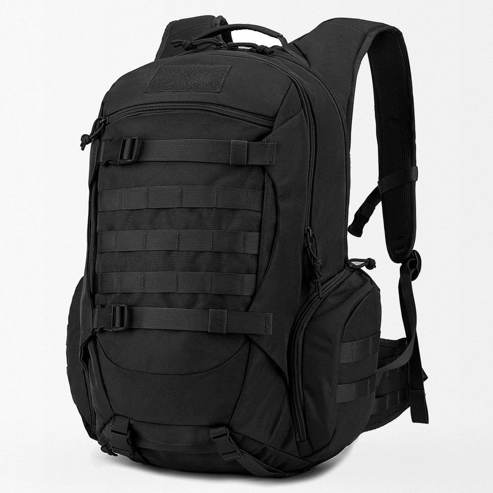 35l military backpack with rain cover Black