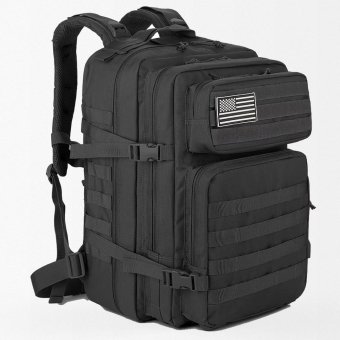 Чёрный тактический рюкзак 45L