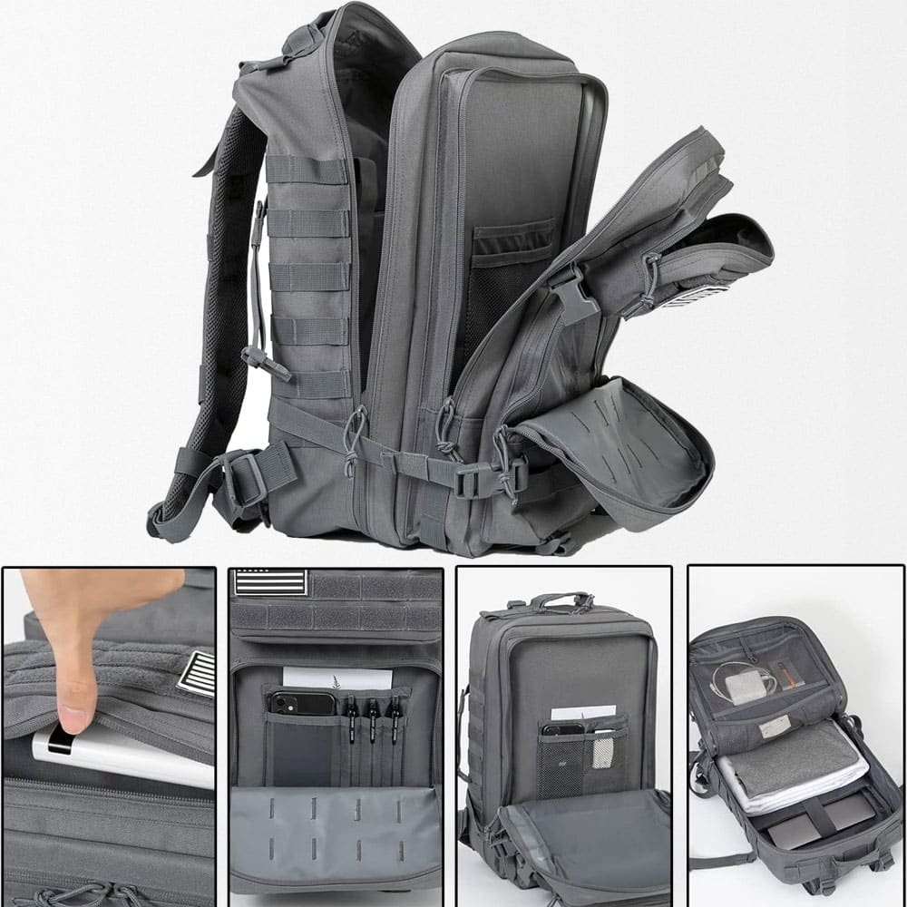 Grey molle backpack 45L