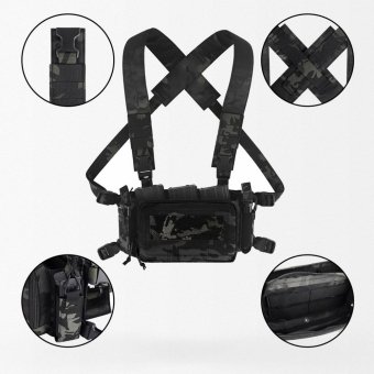 Multicam black micro chest rig "D3CRM"