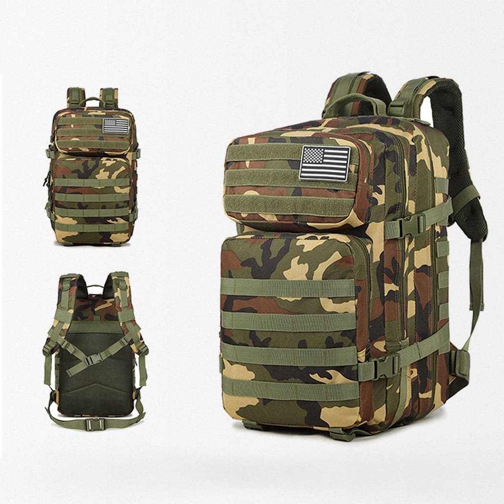 Woodland camo backpack 45L