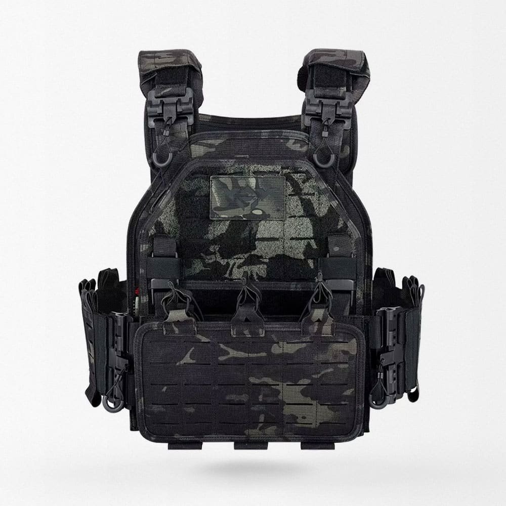 Лёгкий тактический жилет-плитник Multicam Black